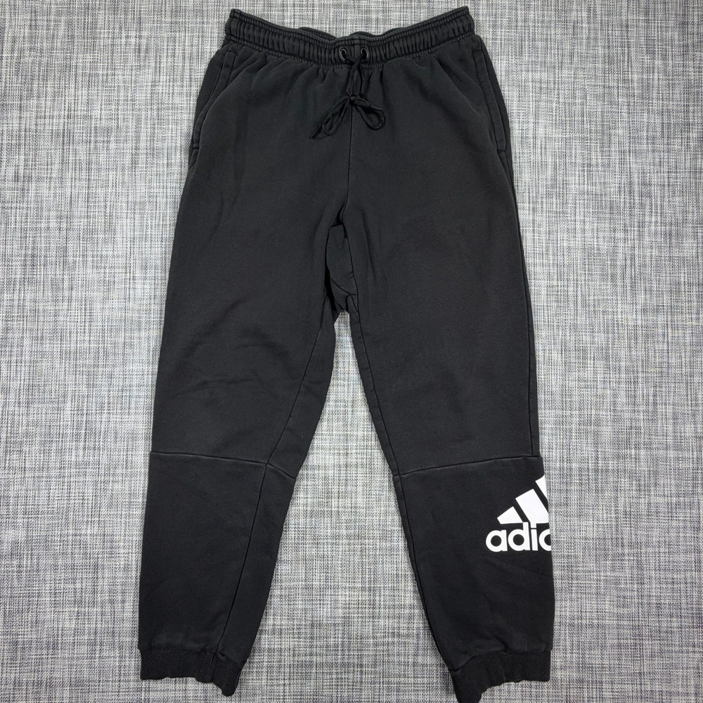 Adidas Mens Must Haves Badge of Sport French Terry Joggers Black DQ1445 Size L